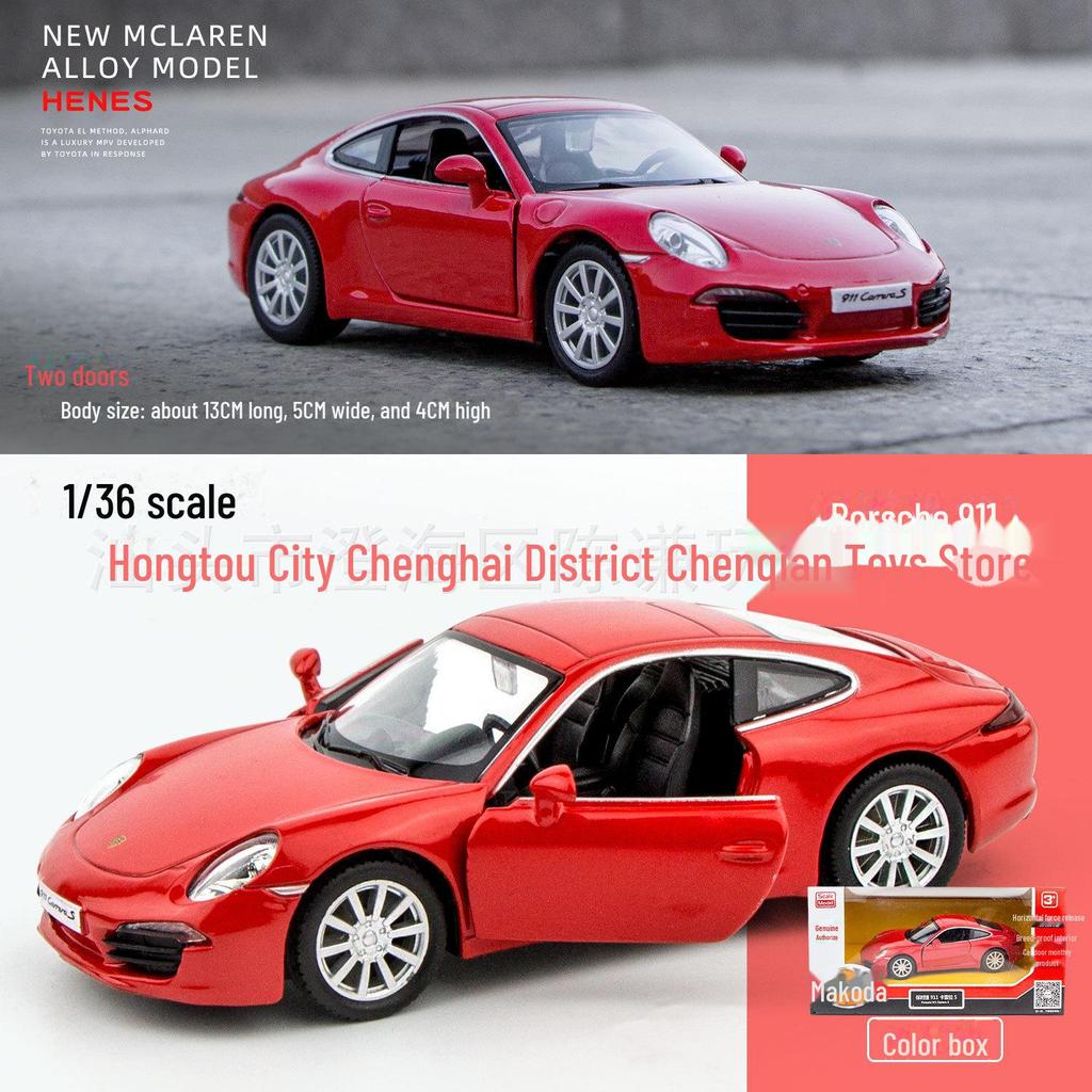 1:36 Porsche 911, 918, Cayenne, and Panamera Alloy Model Toy Car for Kids
