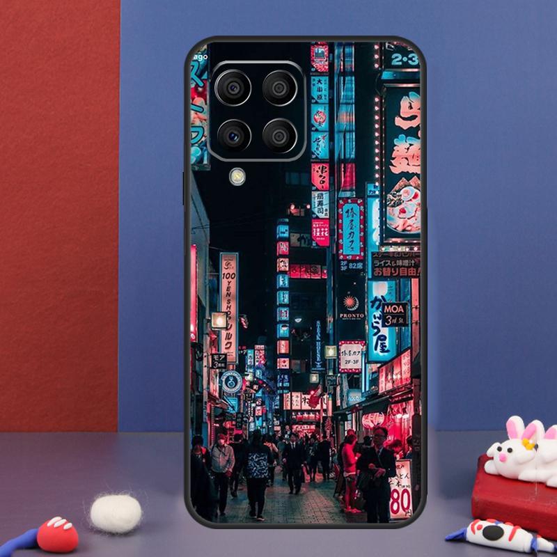 Японская эстетика ночного города Чехол для Samsung Galaxy M13 M53 M06 M16 M31 M11 M35 M55 M15 M56 M36 M12 M32 M52 M14 M34 M54
