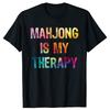 Mahjong Is My Therapy Funny Gift Gift T-Shirt Christmas T-Shirt Graphic T Shirts Women Clothes Tops Mujer Harajuku