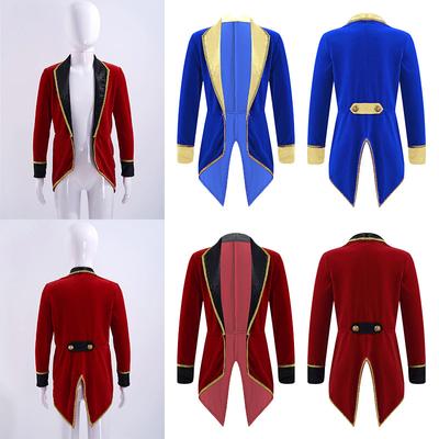 Куртка в стиле стимпанк для девочек и мальчиков, готический фрак, костюм, винтажный смокинг, пальто в стиле Ренессанс, Хэллоуин, детские пальто