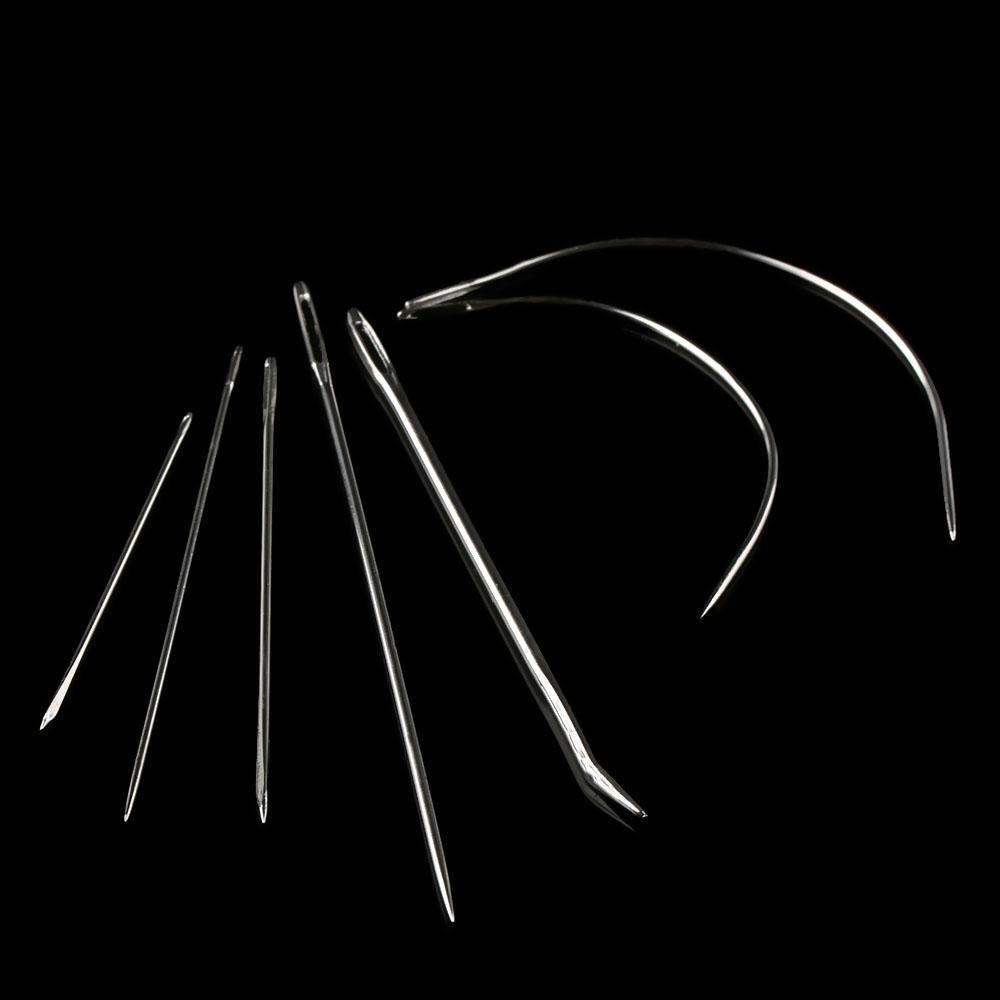 7 шт./набор Иглы для шитья канвы, ковра, обивки, ручного ремонта, изогнутые