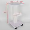 White Beauty Salon Professional Equipment Rolling Trolley Cart Desktop Mobile Storage Rack Multi Layer Storage Tool Tray 35*38*69cm
