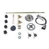 29in Axle Length Go Kart Rear Axle Sprocket Chain Brake Disc Caliper Wheel Hubs for Atomik Motowork DHZ 50cc 70cc 90cc ATV Quads
