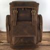 Genuine Crazy Horse Leather Backpack for Men and Women - Retro Cowhide Design