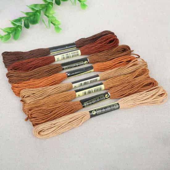 8Pcs 7.5m Thread Cross Stitch Embroidery Cotton DIY Craft Sewing Skeins for Cross Stitch