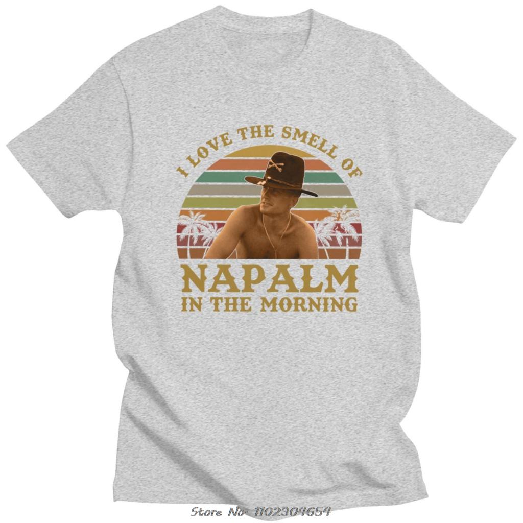 Винтажная футболка I Love The Smell Of Napalm In The Morning Футболка мужская с коротким рукавом хлопковая футболка Apocalypse Now Футболка Bill Kilgore