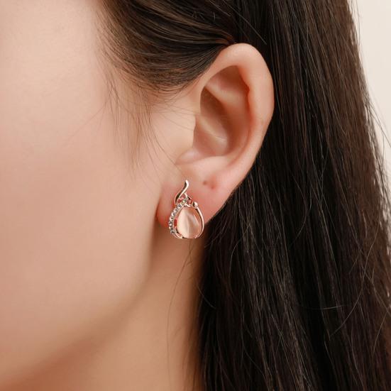 2 шт./компл. блестящее благородное ожерелье, комплект серег, сплав, капля воды, искусственный опал, кулон, ожерелье, серьги, ювелирные аксессуары