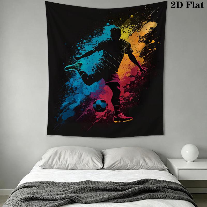 Soccer Art Pattern Home Decor Tapestry, Wall Hanging, Decorative RV Wall Cloth.MGT0918156