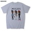 Migos Хип-хоп Хлопок Мужская Футболка Мода