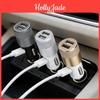 Автомобильное зарядное устройство с двумя USB, из алюминиевого сплава, быстрая зарядка, с адаптером питания для нескольких устройств, для транспортных средств