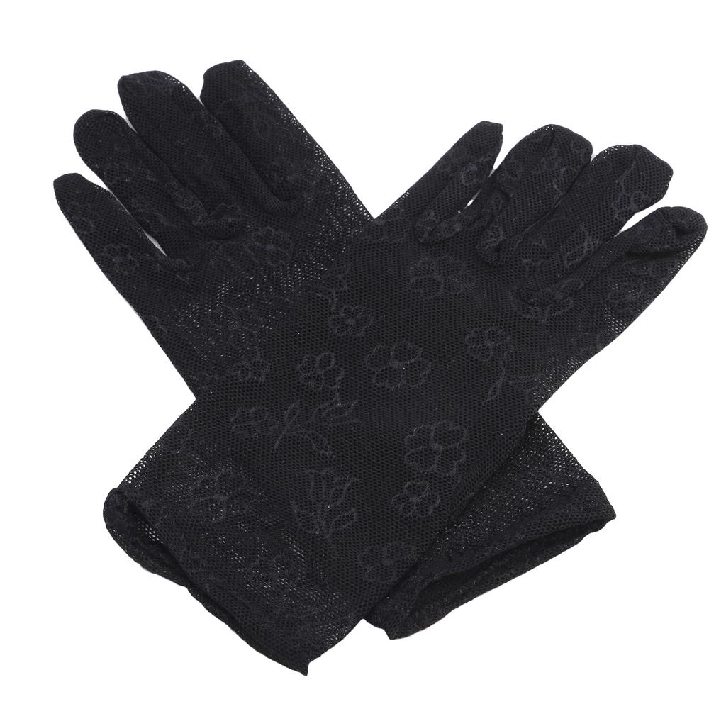 Женские перчатки для защиты рук на открытом воздухе, жаккардовые велосипедные солнцезащитные кремы, короткие кружевные варежки