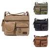 High Quality Canvas Messenger Bag Men Vintage Water Resistant Crossbody Bags Briefcase Shoulder Male Handbag