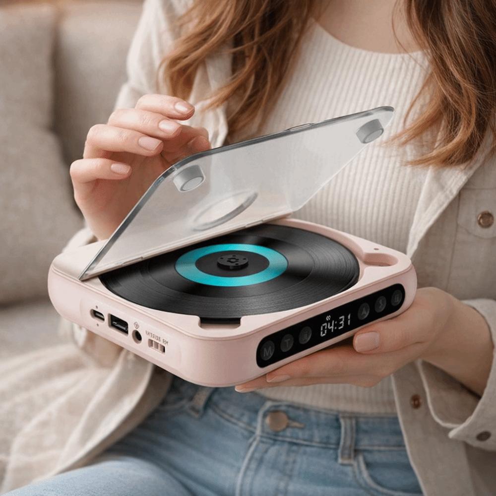 A-B Repeat Timer CD Player 6 Modes Bluetooth Music Player Stereo CD Players Portable Use