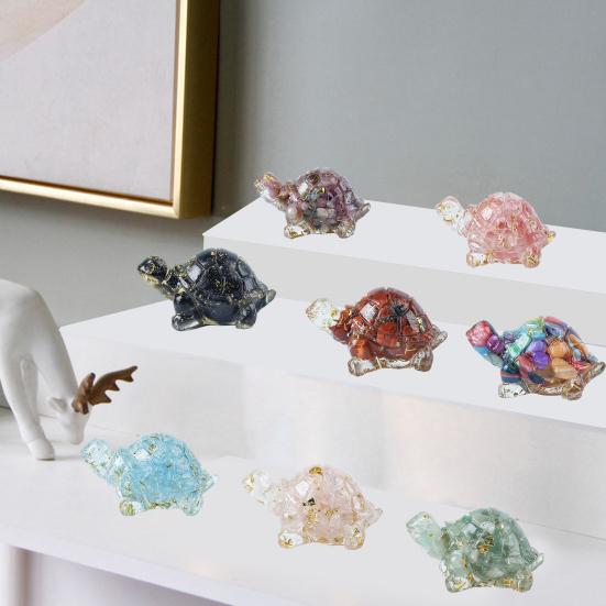Faux Crystal Turtle Figurine Artificial Tortoise Miniature Statue Epoxy Resin Table Centerpiece Car Home Office Decoration Adult Sex Wear