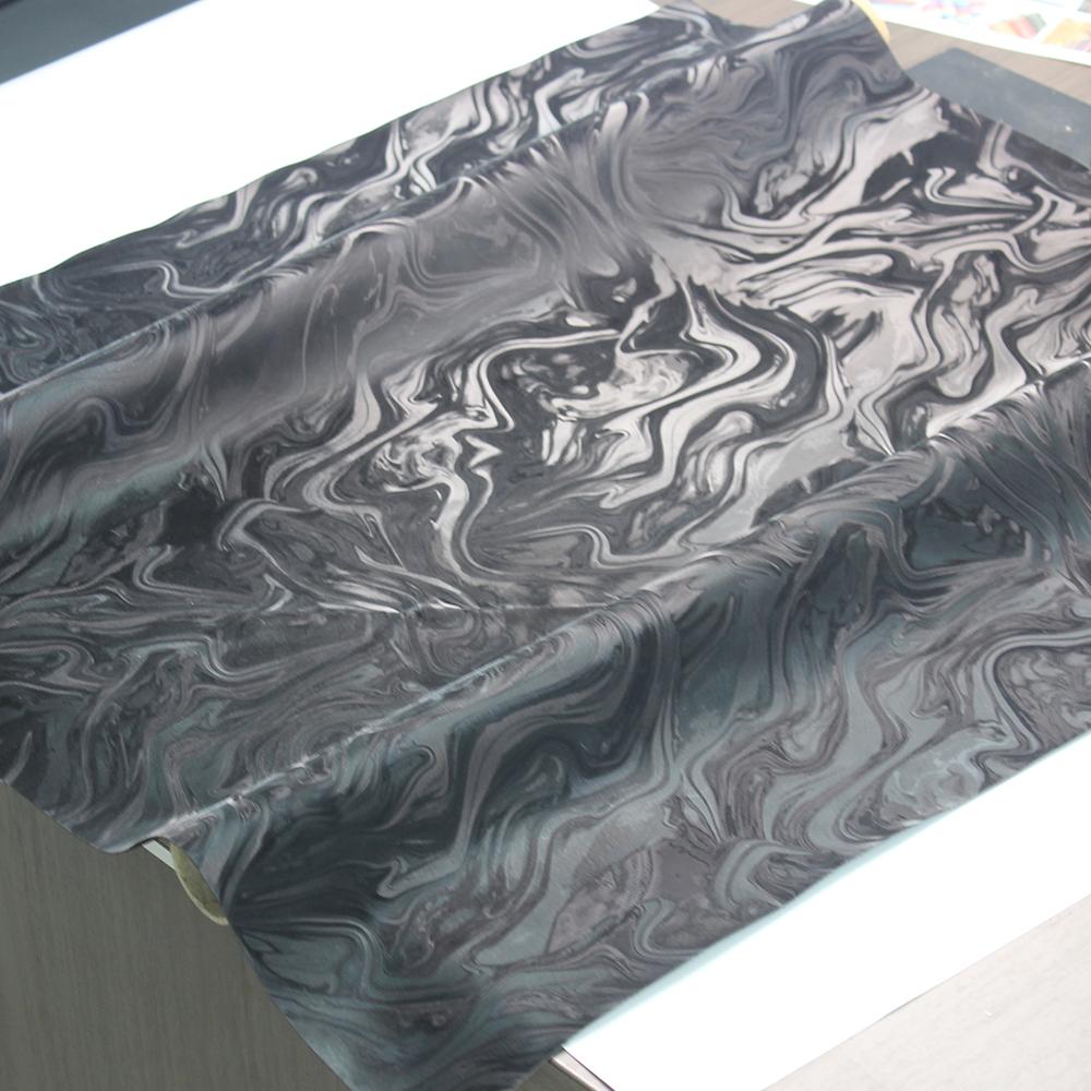 0.8mm Soft Waterproof PU Leather with Alps Marble Pattern for Motorcycle Seat Cover Bike Saddle