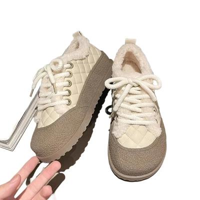 Модные женские кроссовки для сноуборда 2024 года, тренд осени и зимы, новые кроссовки со шнуровкой разных цветов, женские теплые повседневные хлопковые кроссовки для отдыха на открытом воздухе
