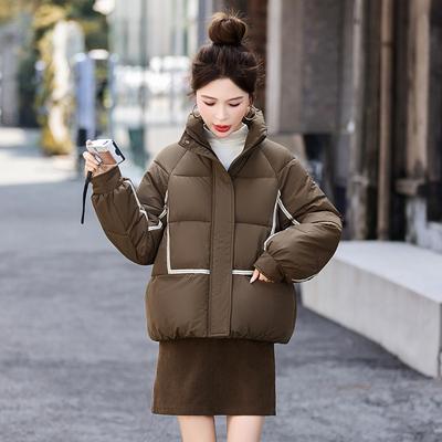 Зимняя новая хлопковая куртка со стойкой воротником, короткая, универсальная, свободная, хлопковая куртка, женская хлопковая куртка, тонкая куртка