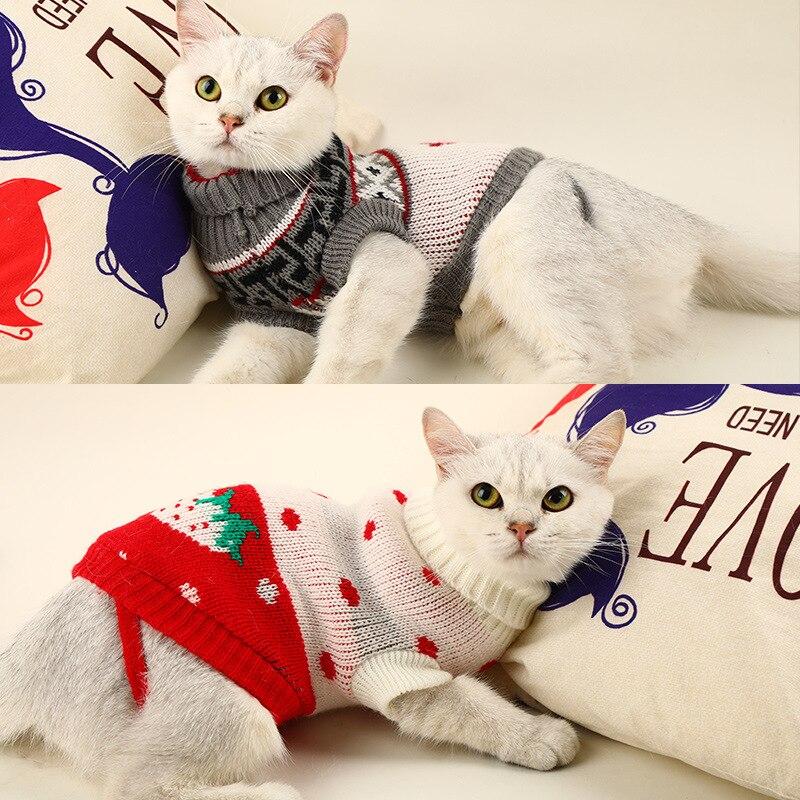 Pet Sweaters Autumn and Winter Cat and Dog Clothes Cat and Dog Sweaters Knitted Sweaters