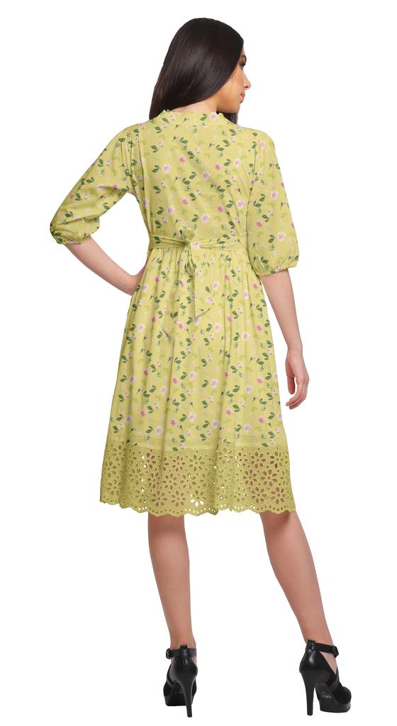 Moomaya Платье с коротким рукавом для женщин, вечернее платье из хлопка с принтом, повседневное