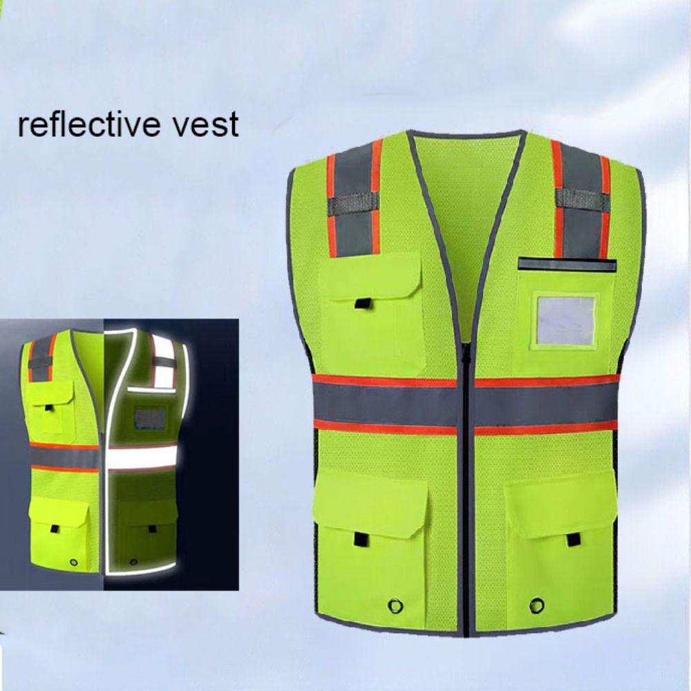 Breathable Traffic Waistcoat Wear Resistant Cycling Safe Jacket Reflective Safety Vest Workwear