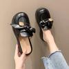 Thick-soled Bag Head Half-drag Girl 2025 Spring and Autumn New Single Shoes Bow Retro Medium Heel Cool Slippers