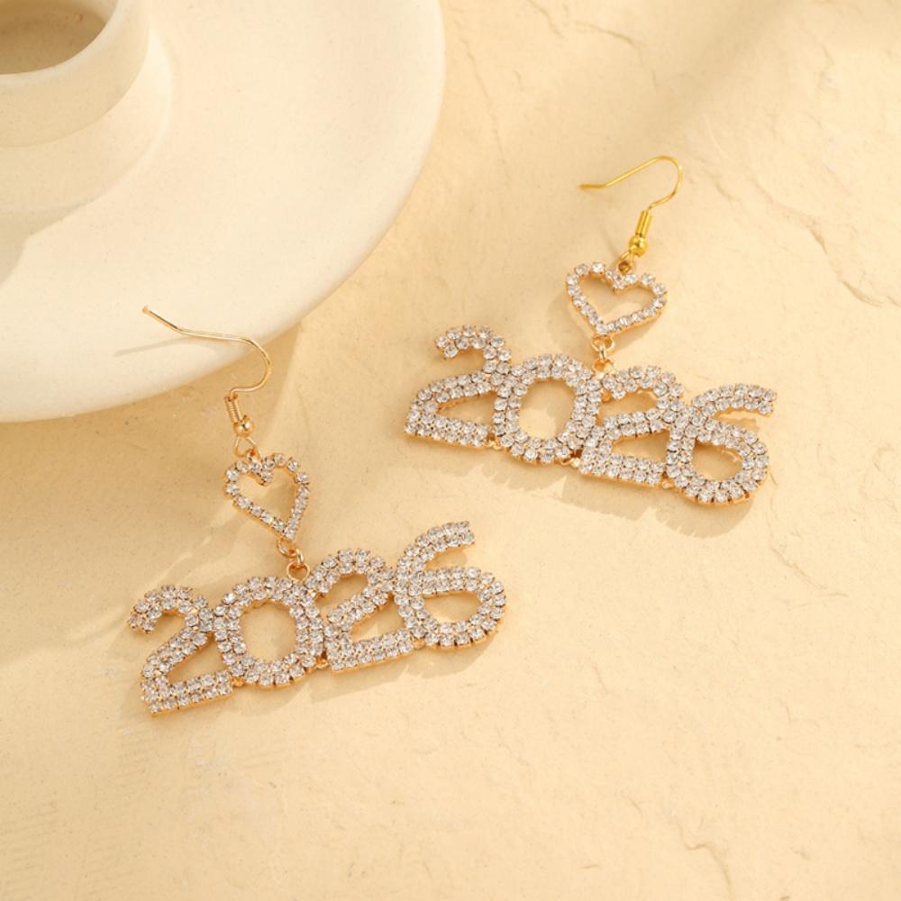 Crystal Drop Earrings High-Quality 2026 Earrings Rhinestone Earrings Long For Women'S Jewelry Christmas Party Special Events