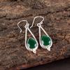 Green Onyx Gemstone 925 Sterling Silver Handmade Jewelry Teardrop Earrings 1.50" EE-14-14