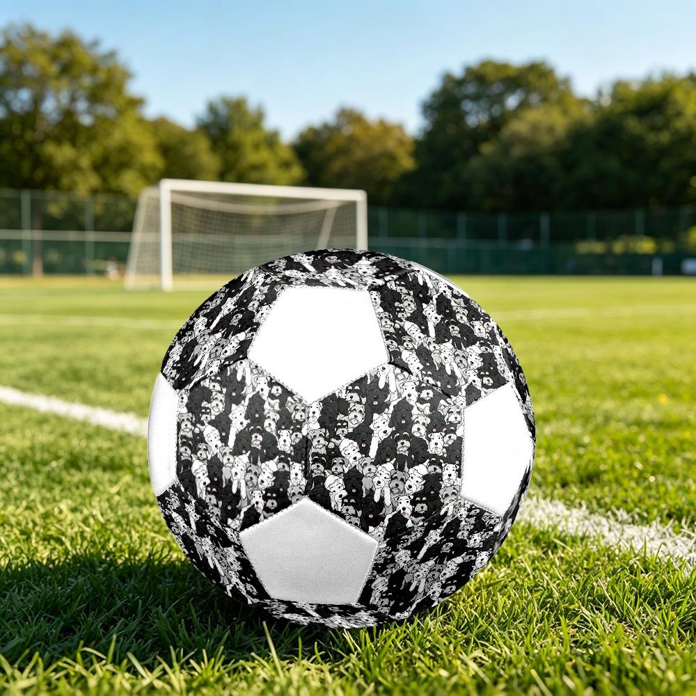1pc Dogs Crowd Lightweight PVC Training Soccer Ball, Size 5, Suitable for Indoor and Outdoor TrainingGift y60387