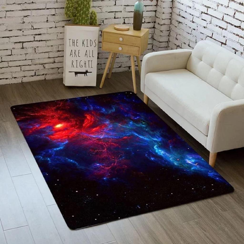 3D Галактика Ковер Космос Кухонный Коврик для Детской Комнаты Мальчика Нескользящий Ковер для Ползания в Детской Игровые Коврики для Столовой