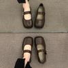 Mary Jane Shoes Women's 2025 New Spring and Summer British Style Small Leather Shoes Flat-soled Niche French Single Shoes Doudou Shoes