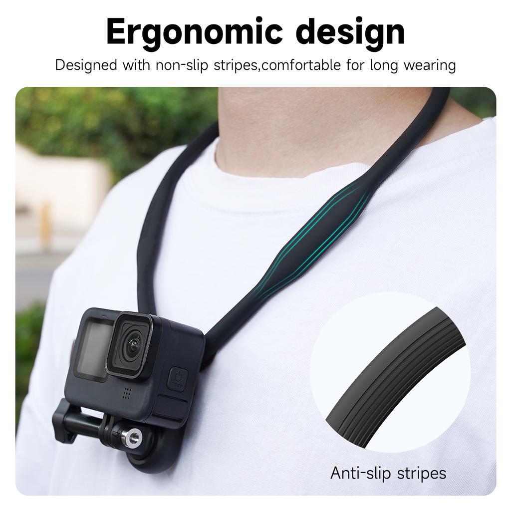 POV Neck Mount Necklace Holder Adapter Video Chest Shoulder Body Strap Attachment for Hero 11 10 9 8 7 Insta360