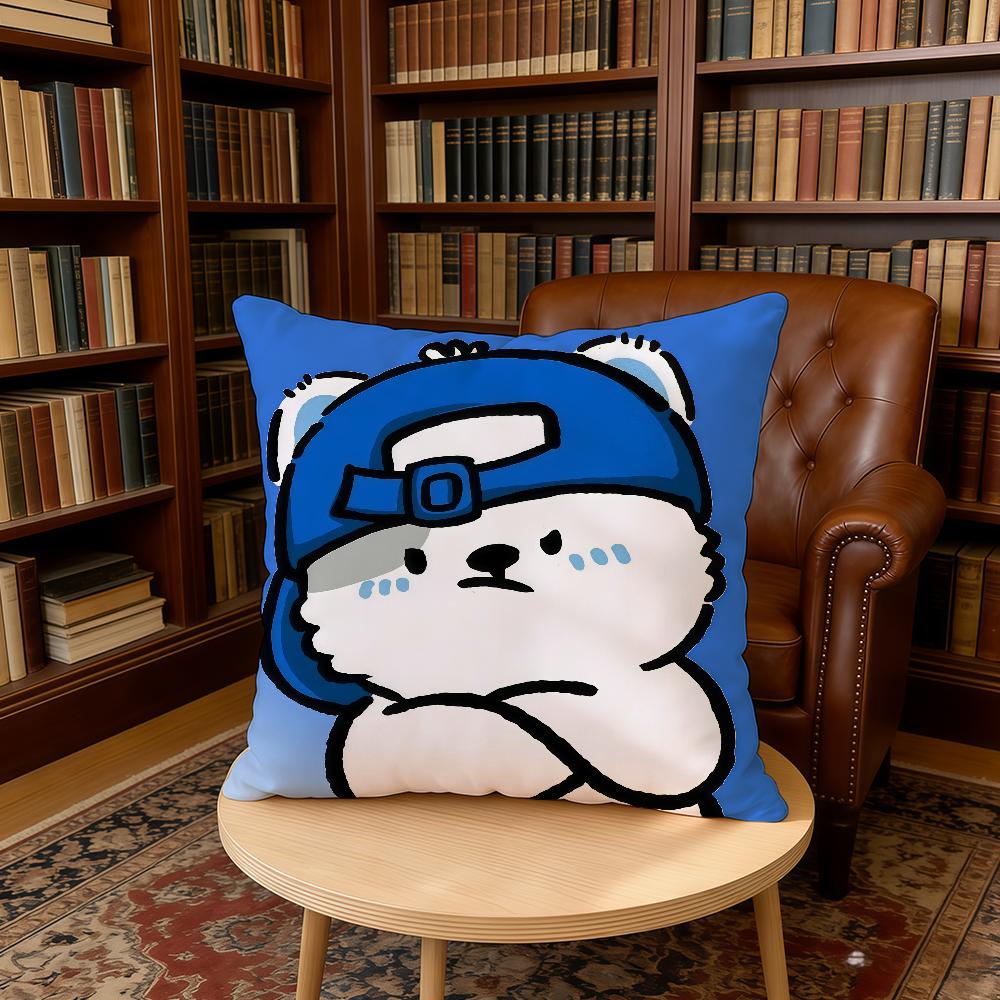 Cartoon Cute Animal Bear cushion cover Home Office Birthday Anniversary Gifts Soft Skin Friendly Cushion Cover