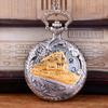 Vintage Steam Train Antique Chain Quartz Locomotive Pendant Pocket Watch Gift