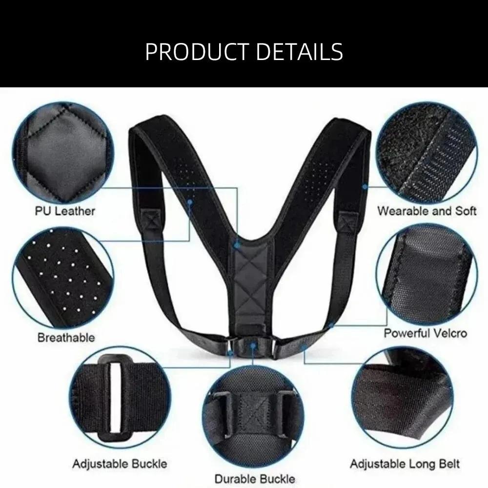 Back Posture Correction Belt Hunchback Prevention Correction of Sitting Posture Unisex Breathable Body Shaping Back Posture Corr