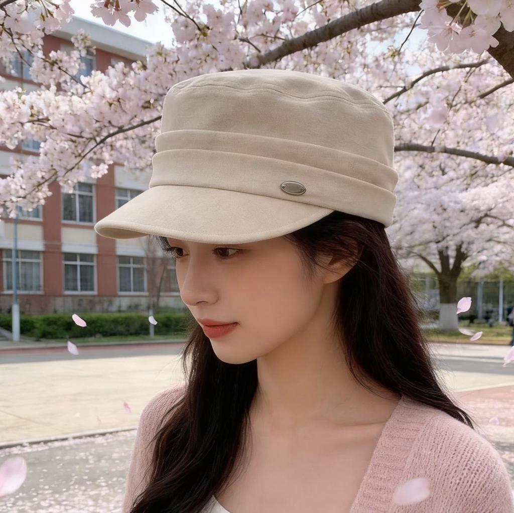 Fashion Equestrian Hat Female Spring Summer Autumn Newsboy Hat Painter Hat Cowboy Shade Face Small Retro Literary Cap