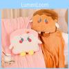 Cartoon Plush Cushion Blanket Combo With Pp Cotton Filling For Office Nap