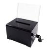 Voting Charity Acrylic Donation Box With Lock Suggestion Box Portable Ballot Box  Business