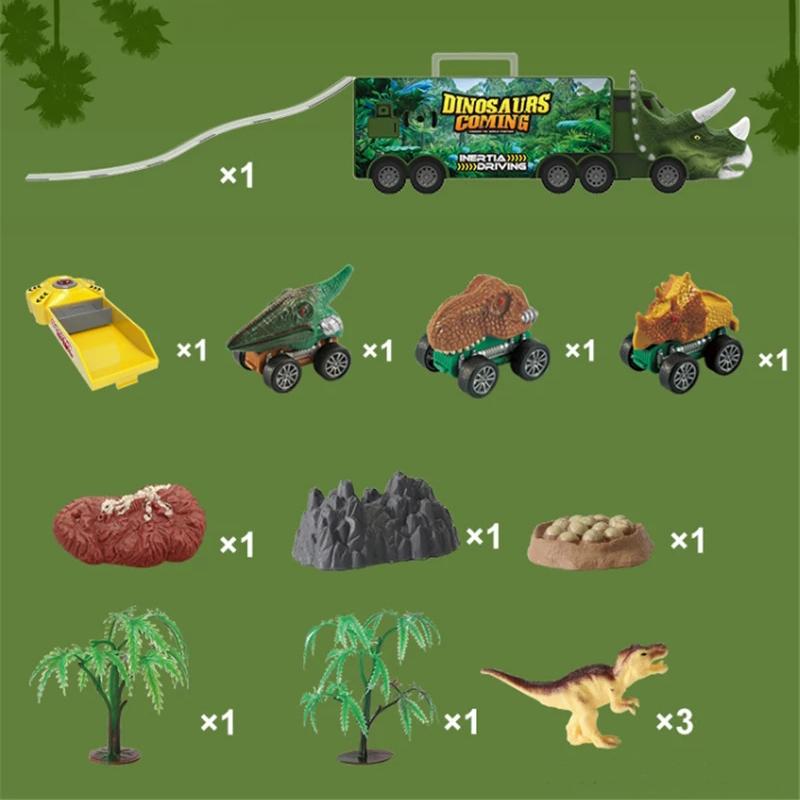 Музыкальное освещение, динозавр, автомобильный транспорт, грузовик, динозавр, автомобиль, контейнер для хранения, модель, детские игрушки для мальчиков, подарок на день рождения