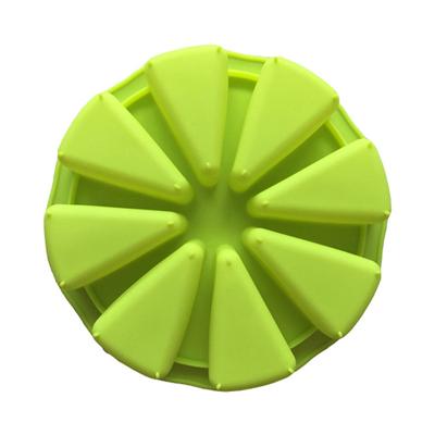 8-секционная силиконовая форма для порционного торта, треугольная форма для торта, формы для выпечки пиццы, кухонный инструмент для выпечки