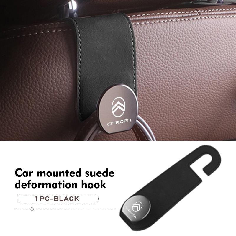 Hidden Car Back Seat Hook Headrest Suede Soft Hanging Hook For Citroen Jumper Celysee Cactus Picasso Aircross Saxo Grand