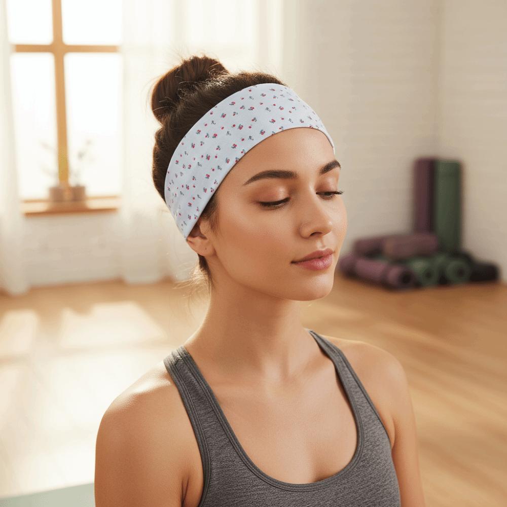 Sweat Absorbing Yoga Headband High Elasticity Wide Brim Headband New Sports Headband  Sports