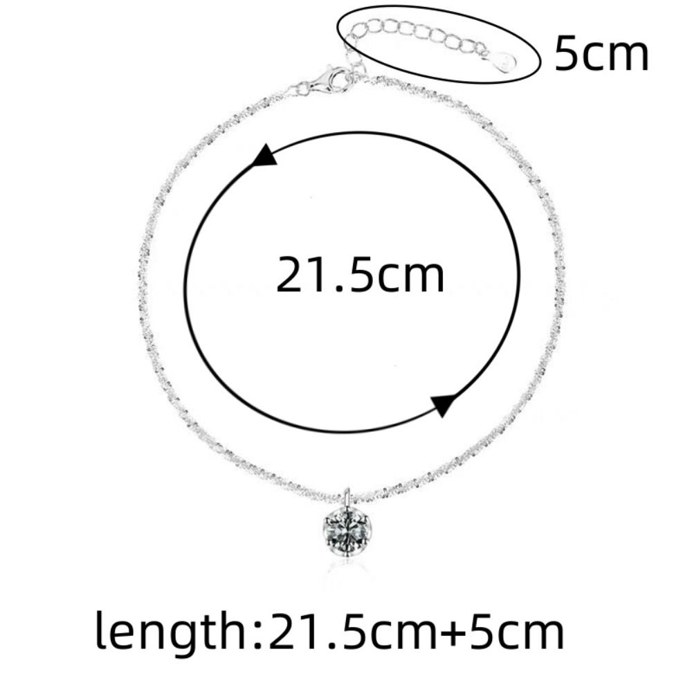 Медный женский браслет на ногу Цепочка Однотонный Стразы Цепочка на ногу Пляжный отдых