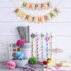 New 1set Happy Birthday Decoration Birthday Party Bunting Garland Baby Shower Supplies Paper Banner Decoration Happy Birthday