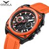 Top Brand Fashion Square Men's Watch New Multifunctional Quartz Waterproof Luminous Calendar Tape Watch