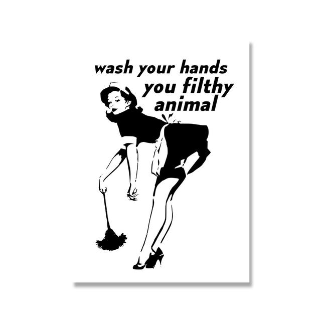 Забавная картина для ванной комнаты, красивая задница, цитата, холст, картина, абстрактная черно-белая женщина, настенное искусство, принты плакатов, картина, туалет, кот, домашний декор