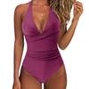 Summer Sexy One Piece Large Size Swimwear Push Up Women Plus Size Swimsuit Closed Bodysuit Female Bathing Suit Pool Beachwear