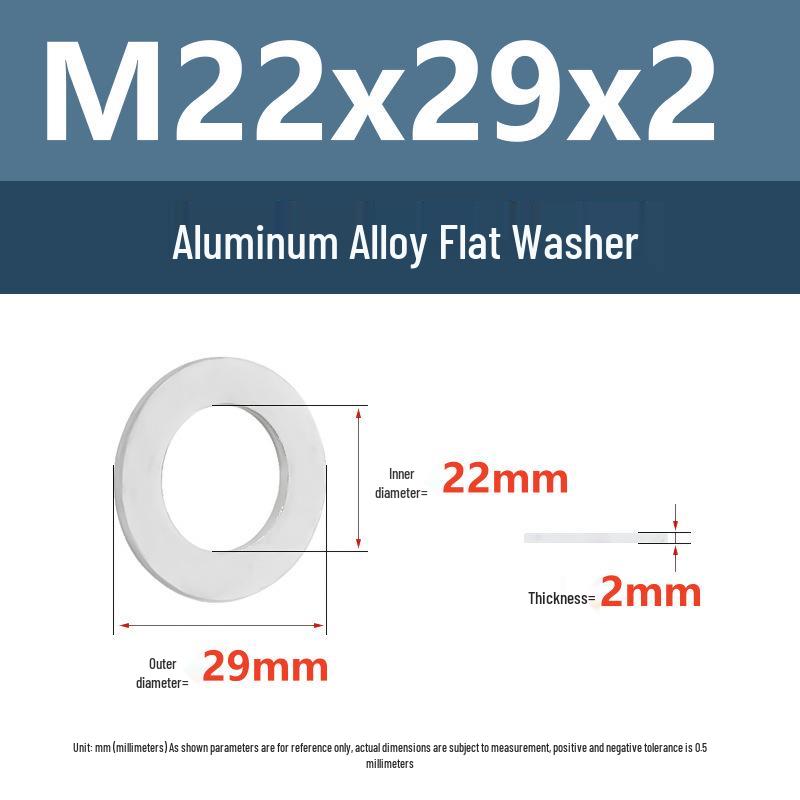 Yigu Aluminum Alloy Flat Washer M6 M8 M10 M12 Metal Screw Hardware
