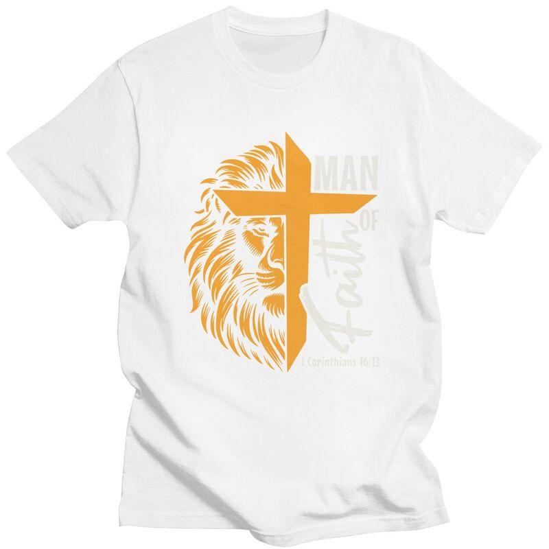 Custom Man Of God Tshirt for Men Short Sleeves Leisure T Shirt Fashion Tshirts Loose Fit 100 Cotton Tees Gift Idea