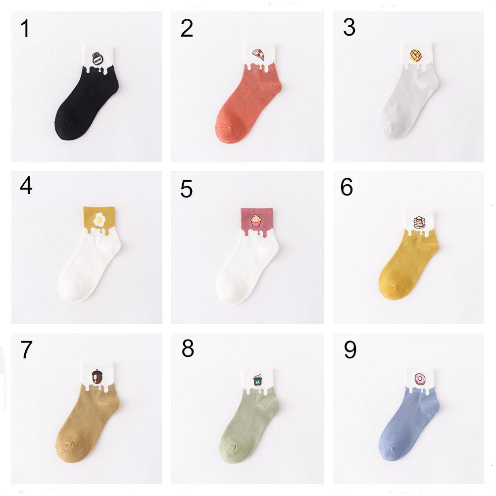 Eggs Men Cute Food Donut Novelty Coffee Honey Winter Sock Long Sock Casual Cotton Socks