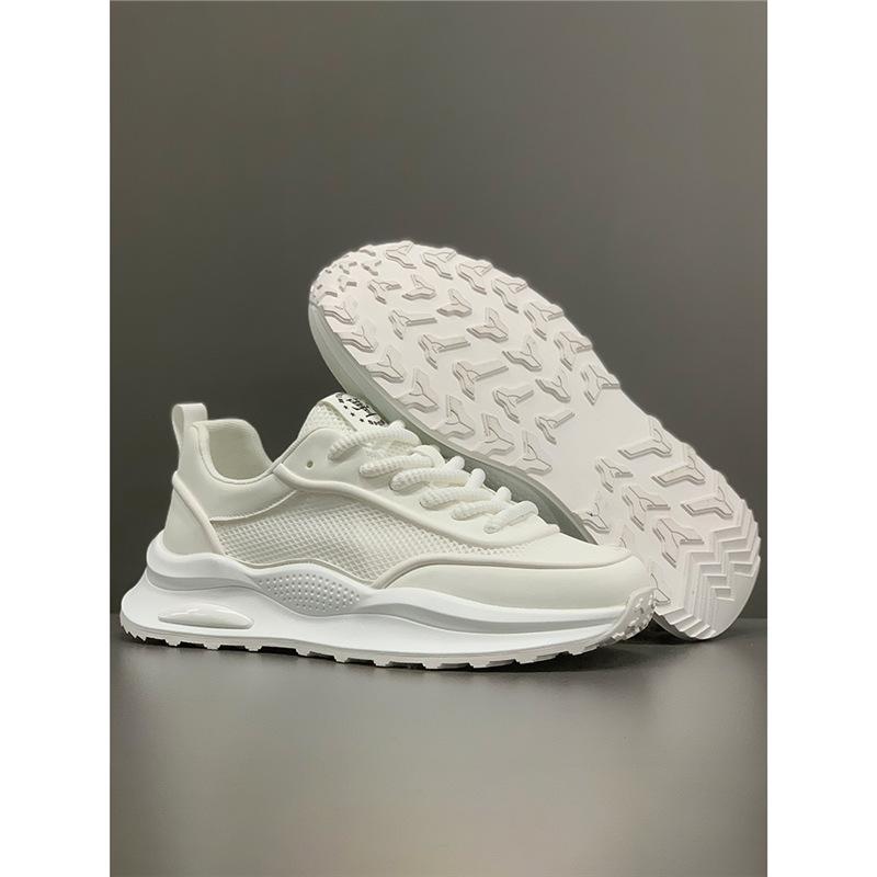 Летние новые ажурные дышащие кроссовки в стиле athleisure, износостойкие, белые, папины туфли ZMD